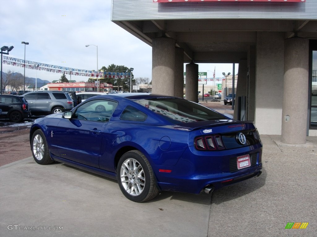 2014 Mustang V6 Premium Coupe - Deep Impact Blue / Charcoal Black photo #3
