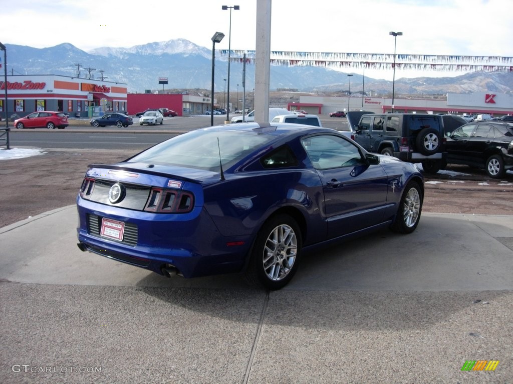 2014 Mustang V6 Premium Coupe - Deep Impact Blue / Charcoal Black photo #5