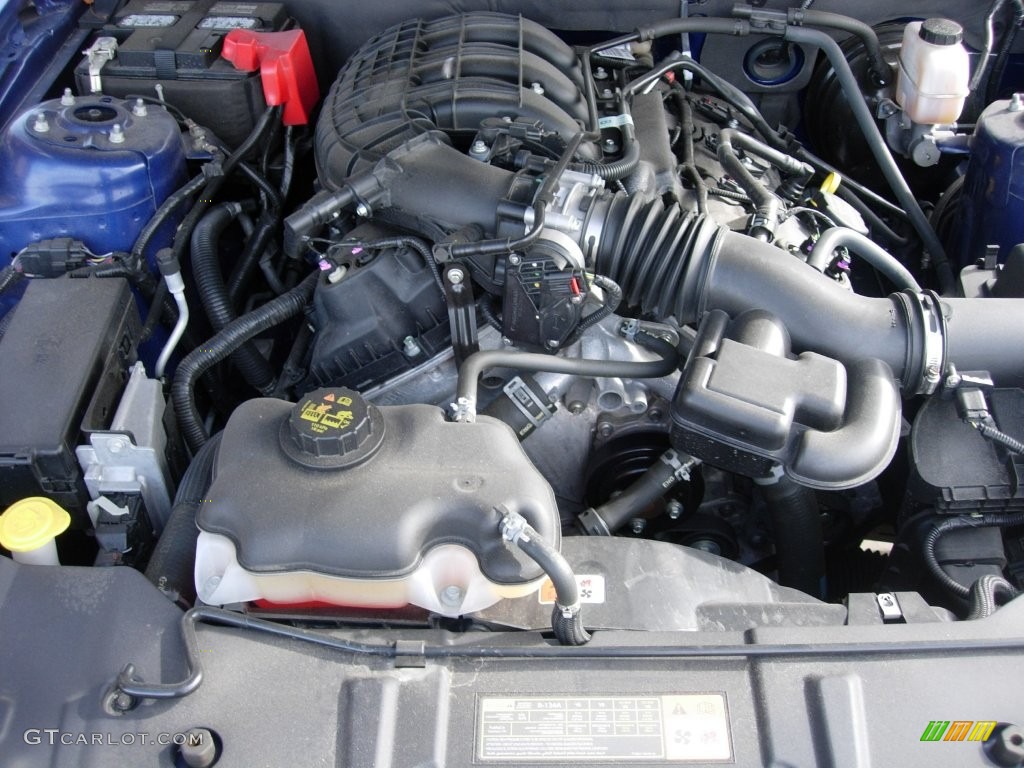 2014 Mustang V6 Premium Coupe - Deep Impact Blue / Charcoal Black photo #9