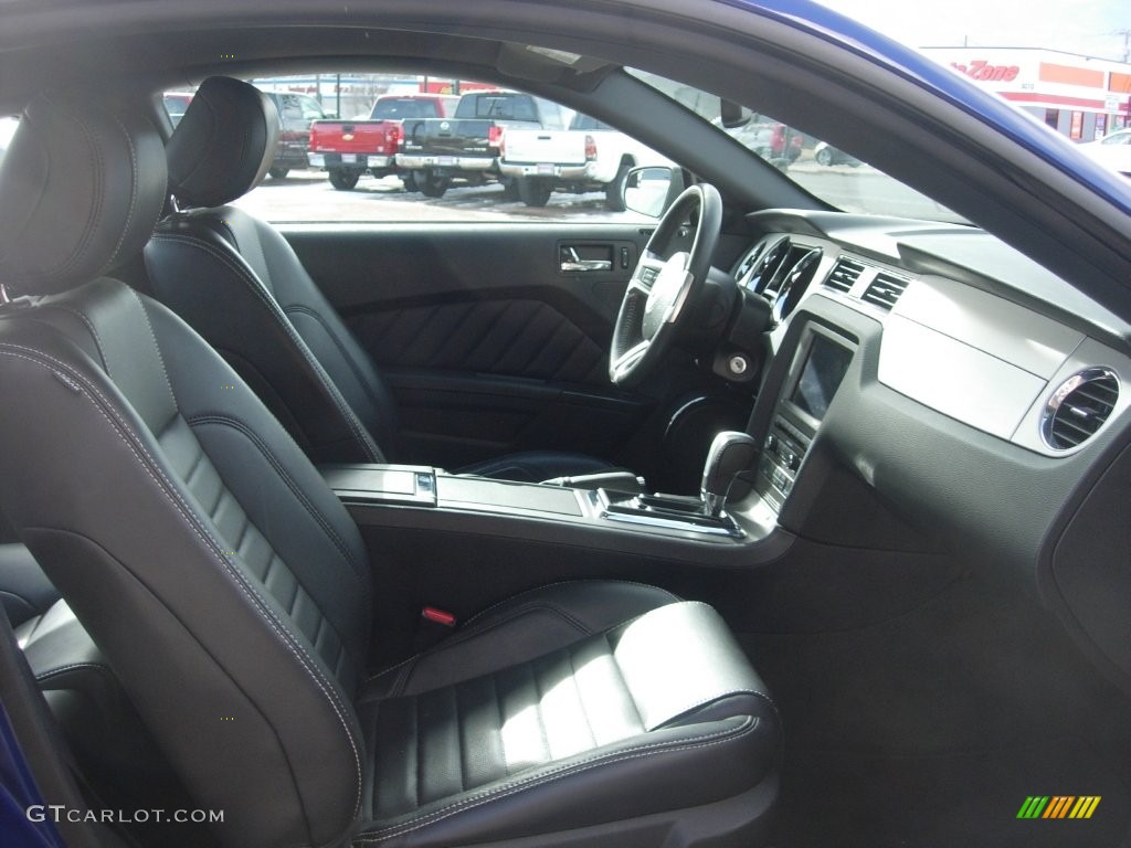 2014 Mustang V6 Premium Coupe - Deep Impact Blue / Charcoal Black photo #13