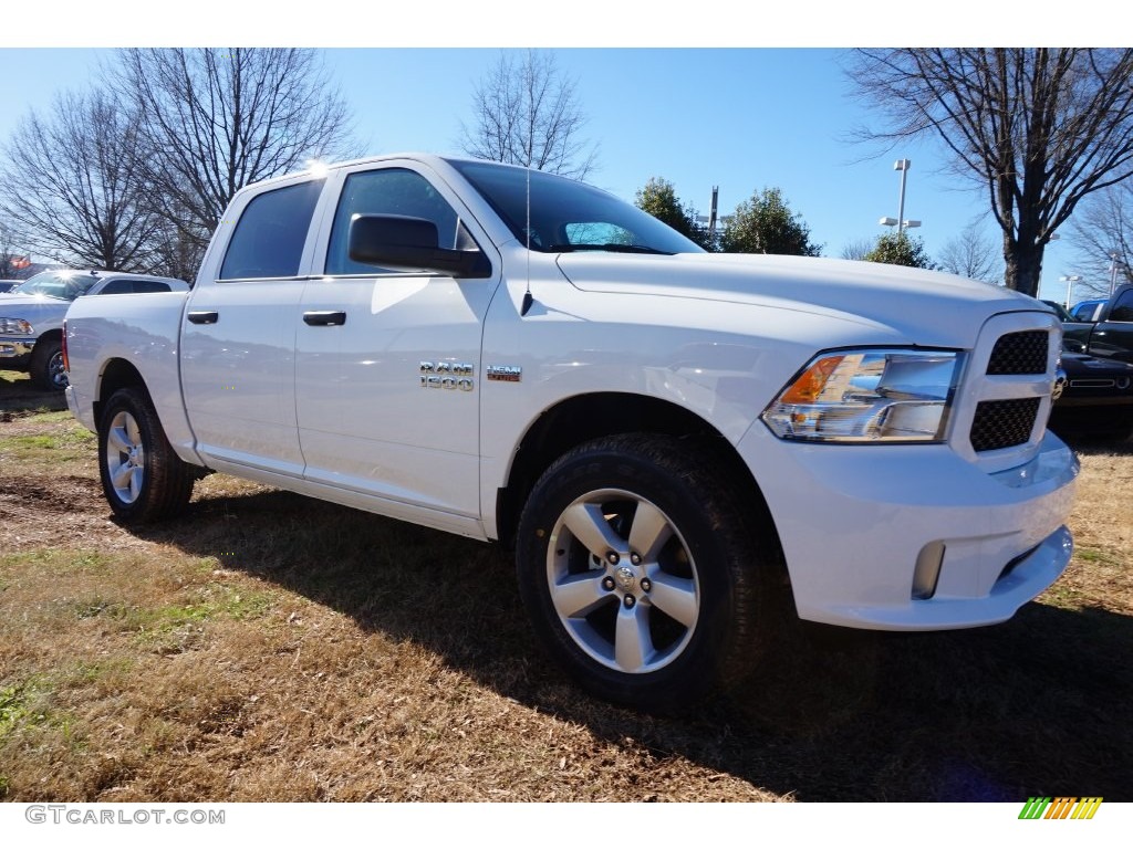 Bright White 2016 Ram 1500 Tradesman Crew Cab 4x4 Exterior Photo #110073634