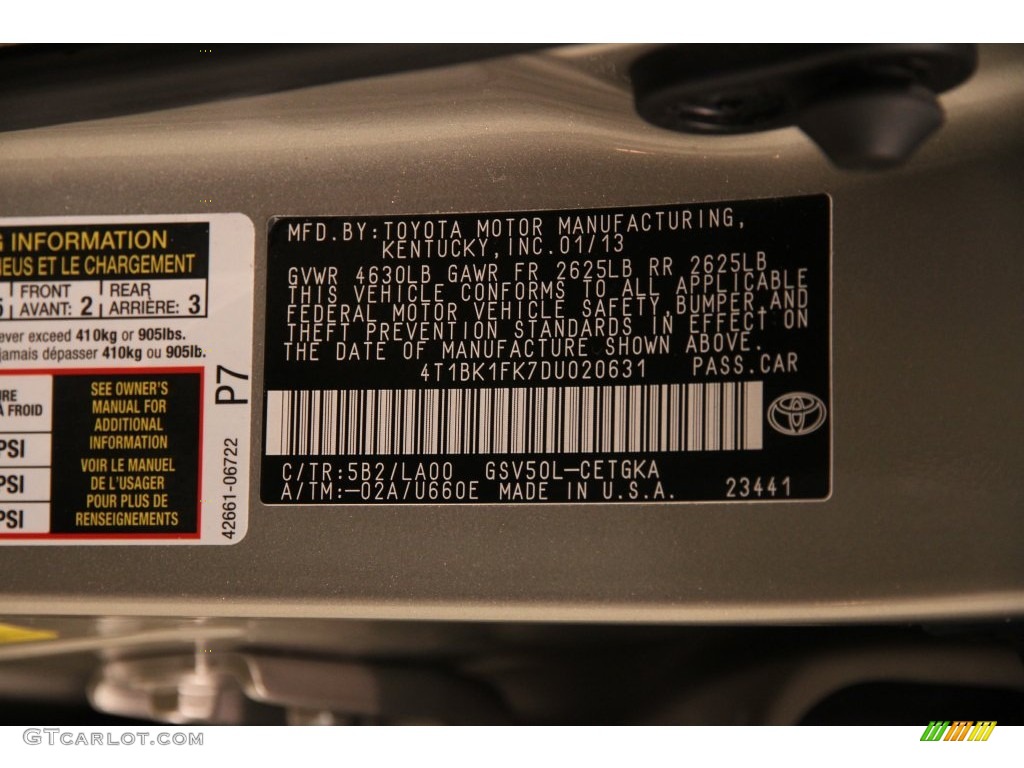 2013 Camry XLE V6 - Champagne Mica / Ivory photo #19