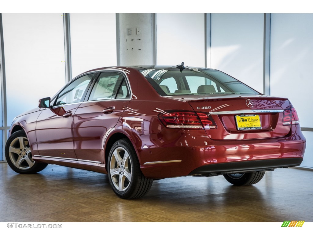 2016 E 350 Sedan - designo Cardinal Red Metallic / Silk Beige/Espresso Brown photo #3