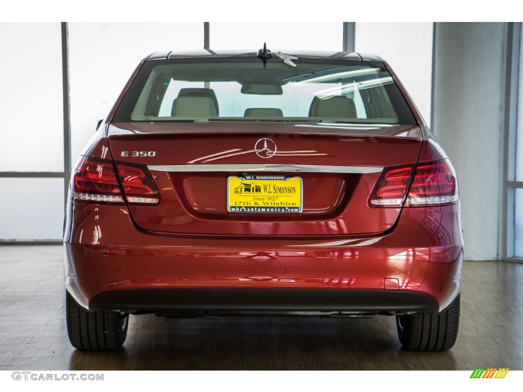 2016 E 350 Sedan - designo Cardinal Red Metallic / Silk Beige/Espresso Brown photo #4