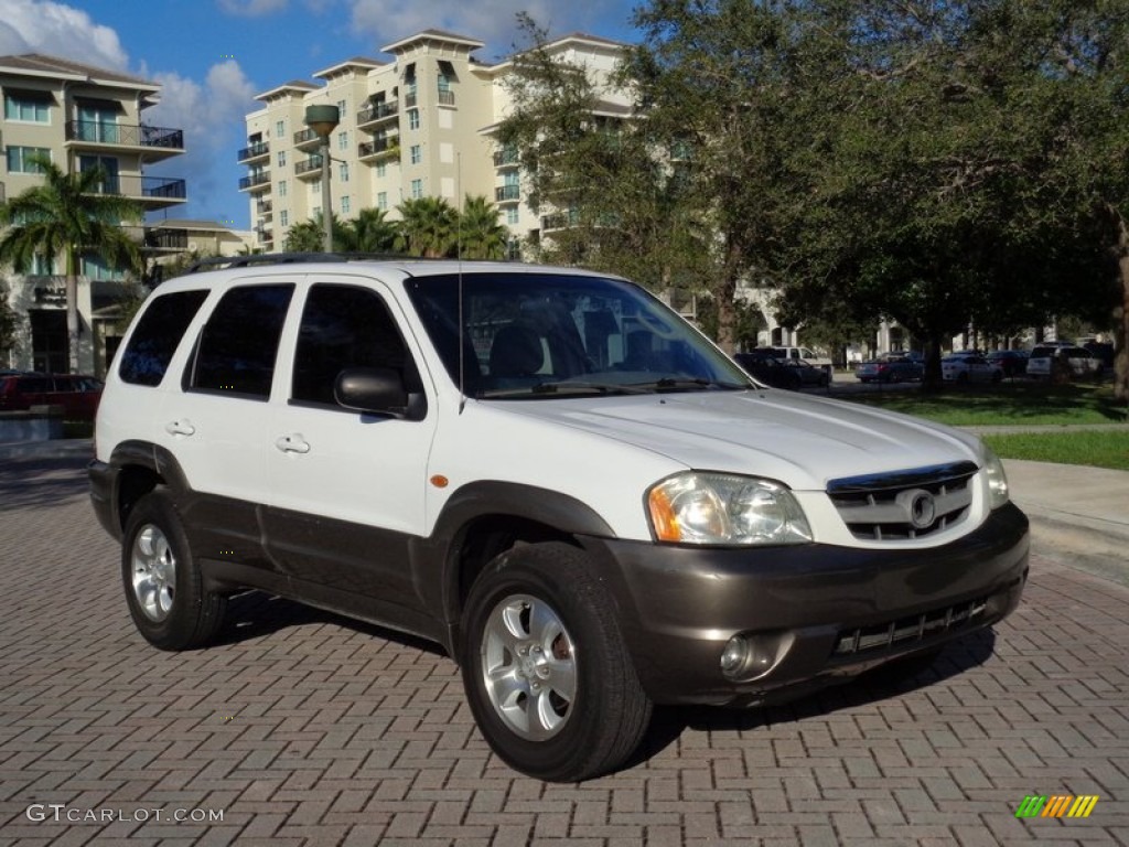 2002 Tribute LX V6 - Classic White / Beige photo #13