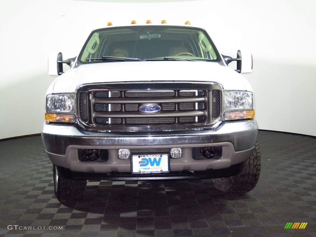 2004 F350 Super Duty King Ranch Crew Cab 4x4 - Oxford White / Castano Brown Leather photo #2