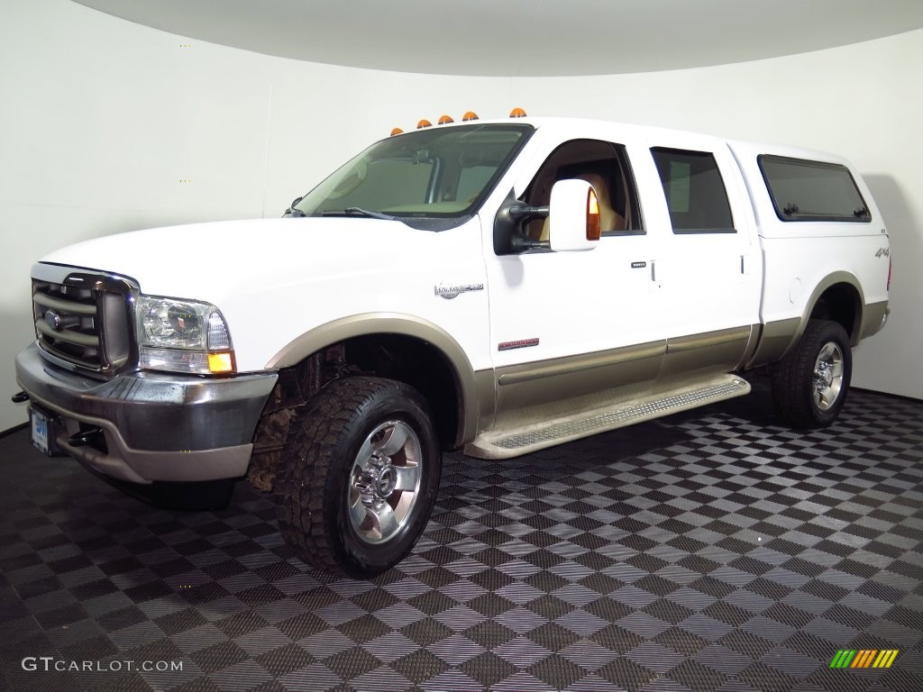 2004 F350 Super Duty King Ranch Crew Cab 4x4 - Oxford White / Castano Brown Leather photo #3