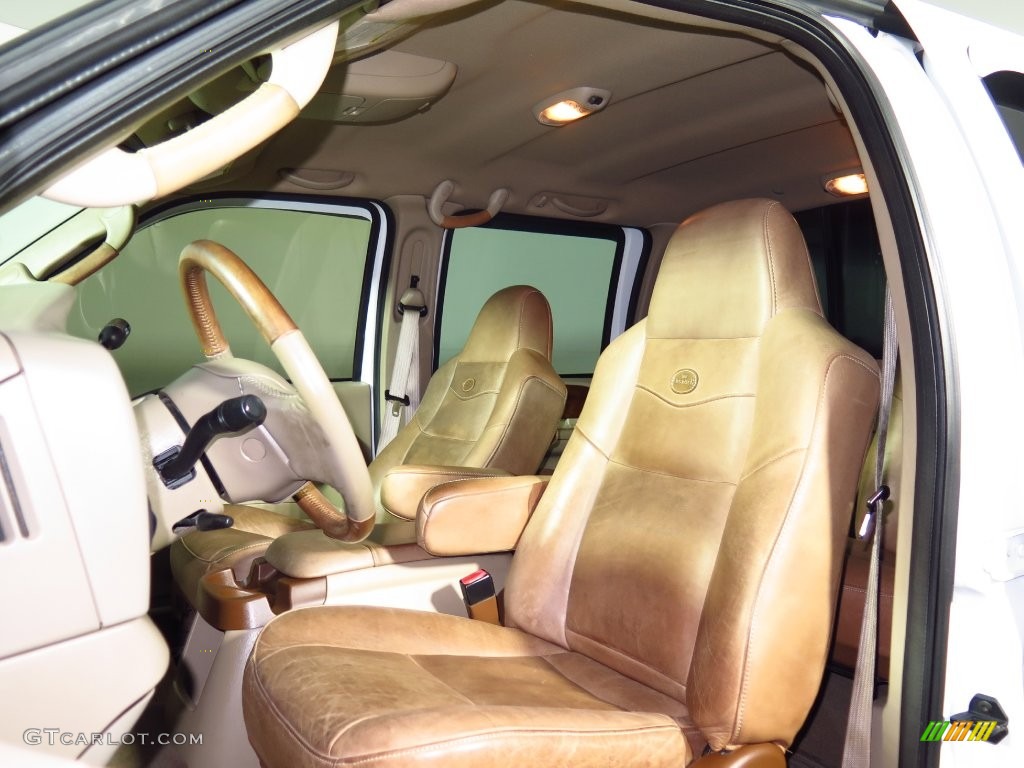 2004 F350 Super Duty King Ranch Crew Cab 4x4 - Oxford White / Castano Brown Leather photo #4
