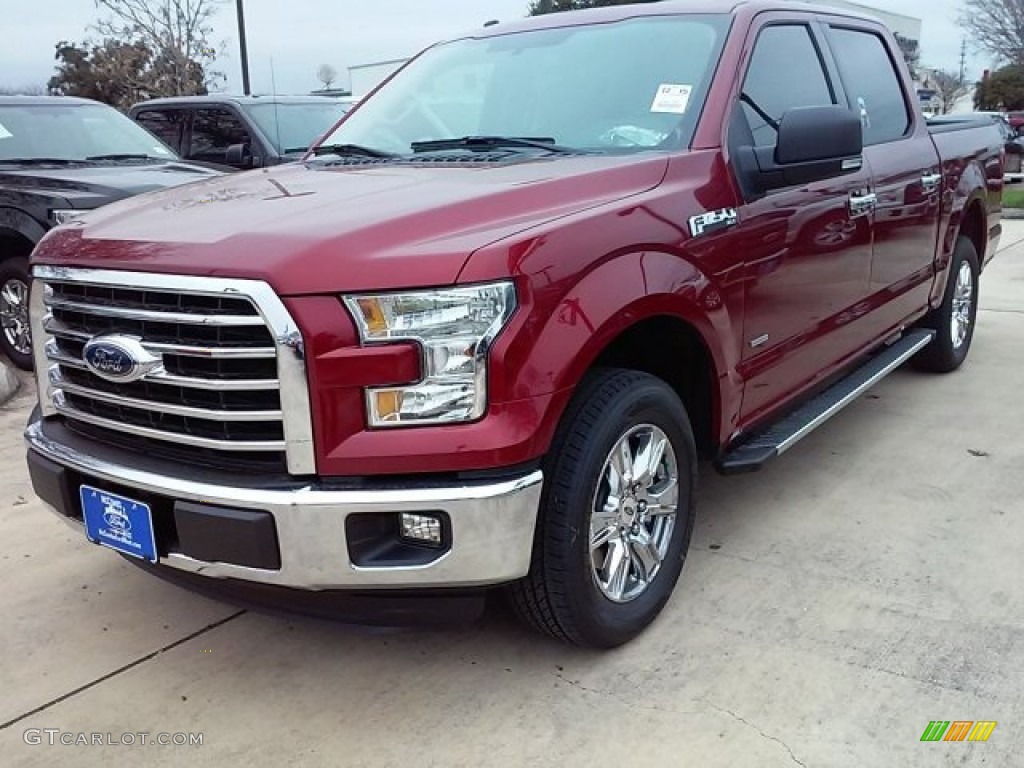 2016 F150 XLT SuperCrew - Ruby Red / Medium Light Camel photo #9