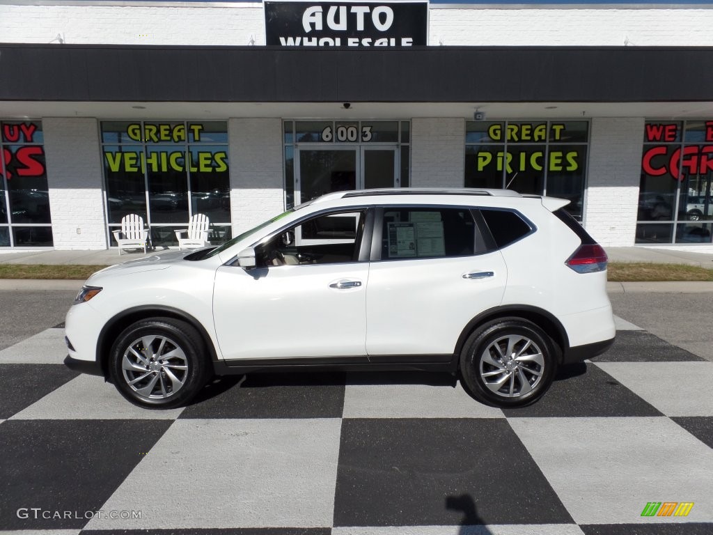 2014 Rogue SL - Moonlight White / Almond photo #1