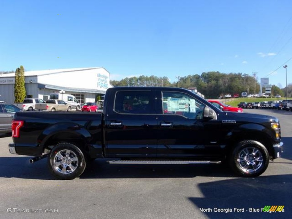 2016 F150 XLT SuperCrew - Shadow Black / Medium Earth Gray photo #6