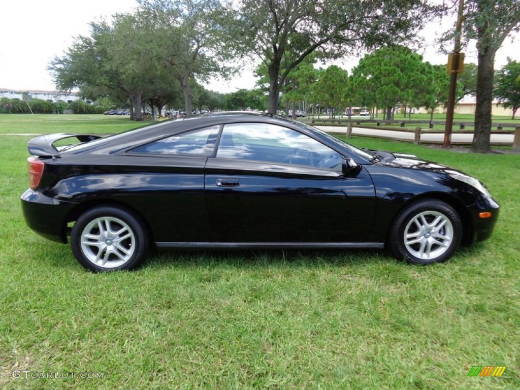 2003 Celica GT - Black / Black/Red photo #3