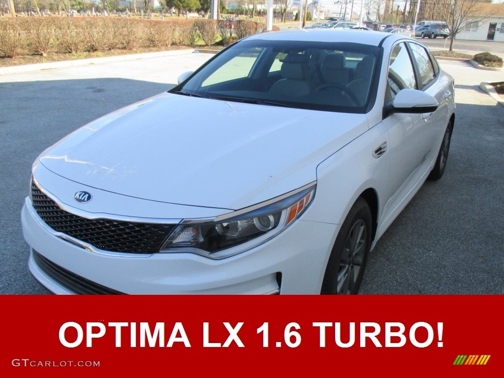 2016 Optima LX 1.6T - Snow White Pearl / Beige photo #1