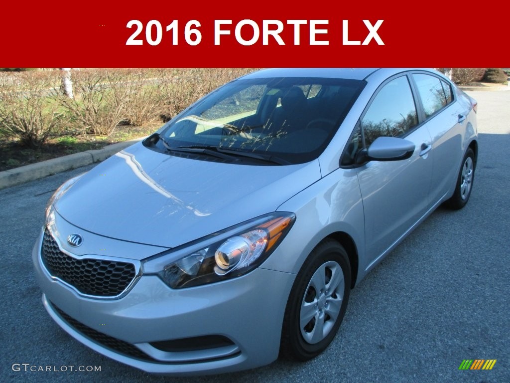 2016 Forte LX Sedan - Silky Silver / Black photo #1