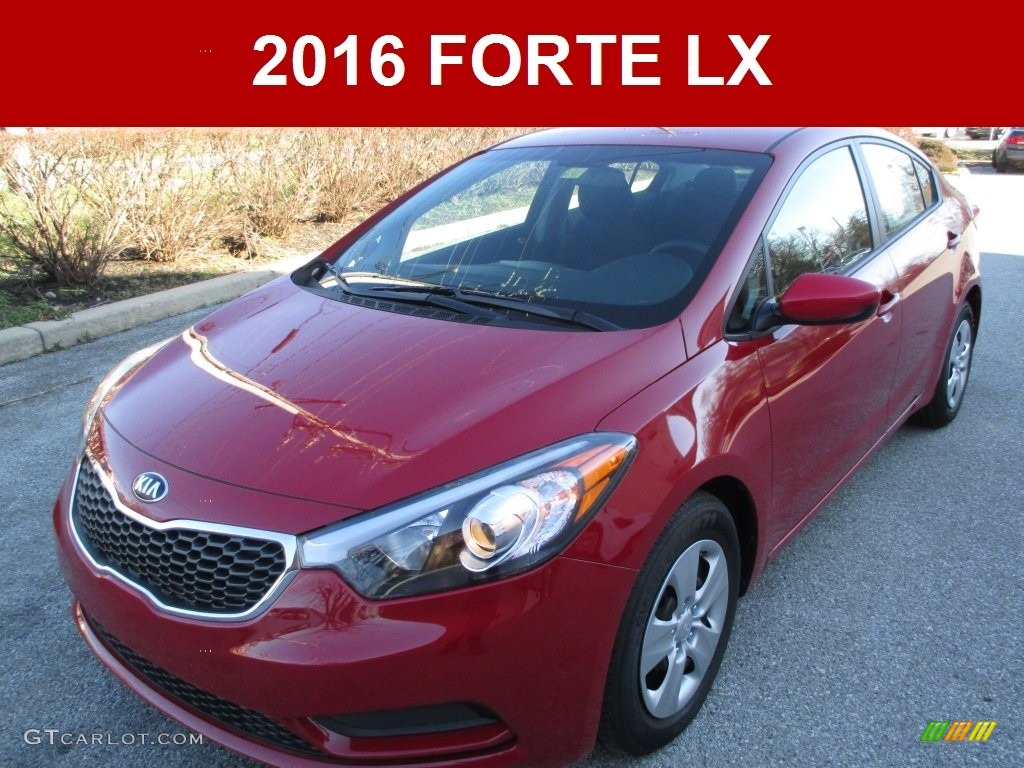 2016 Forte LX Sedan - Crimson Red / Black photo #1