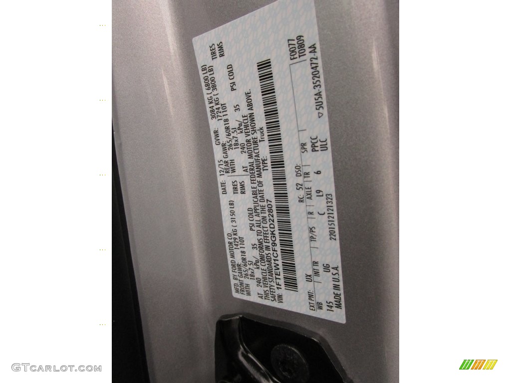 2016 F150 XLT SuperCrew - Ingot Silver / Medium Earth Gray photo #34