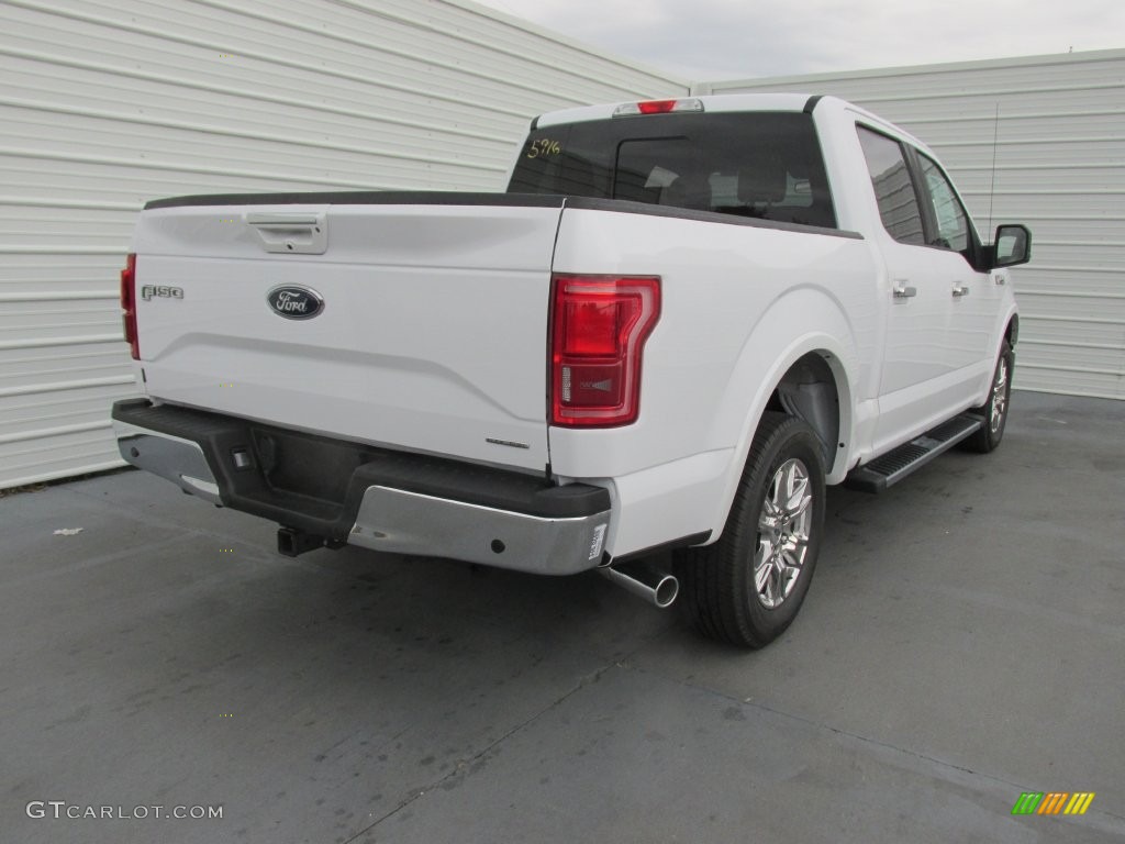 2016 F150 Lariat SuperCrew - Oxford White / Medium Light Camel photo #4