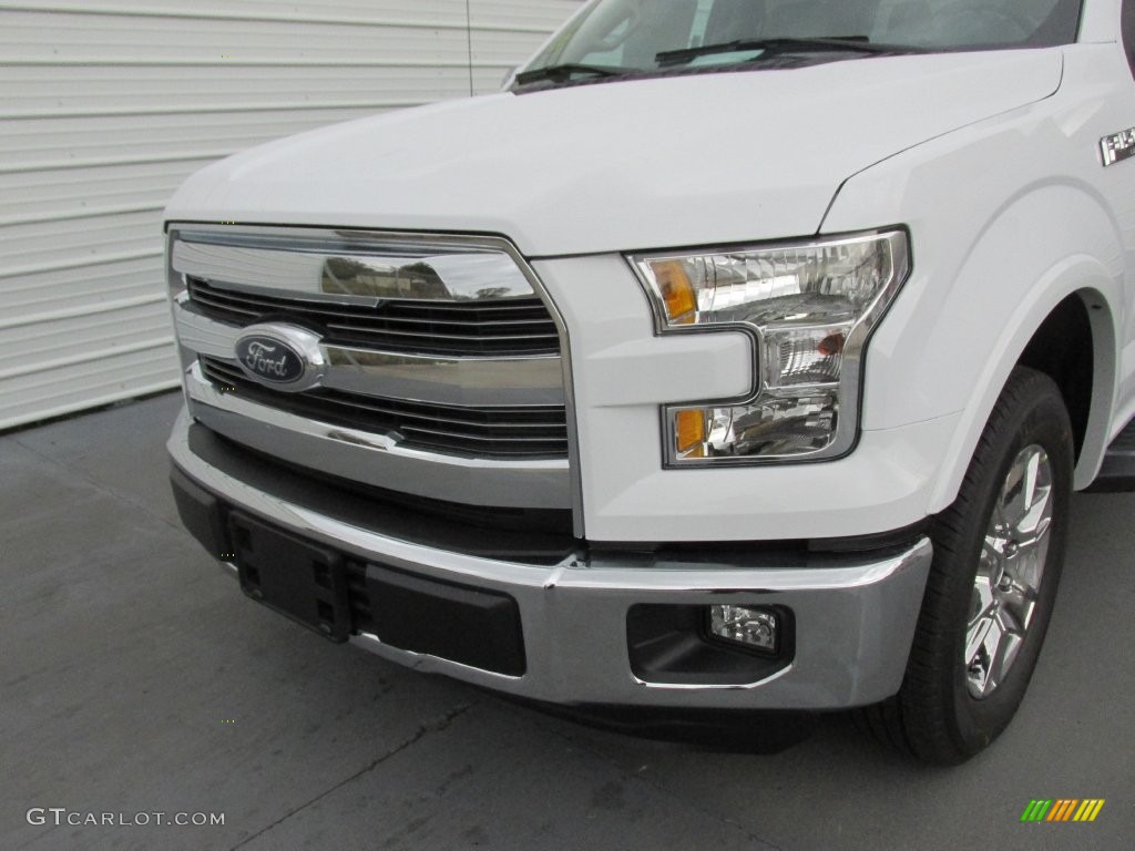 2016 F150 Lariat SuperCrew - Oxford White / Medium Light Camel photo #10