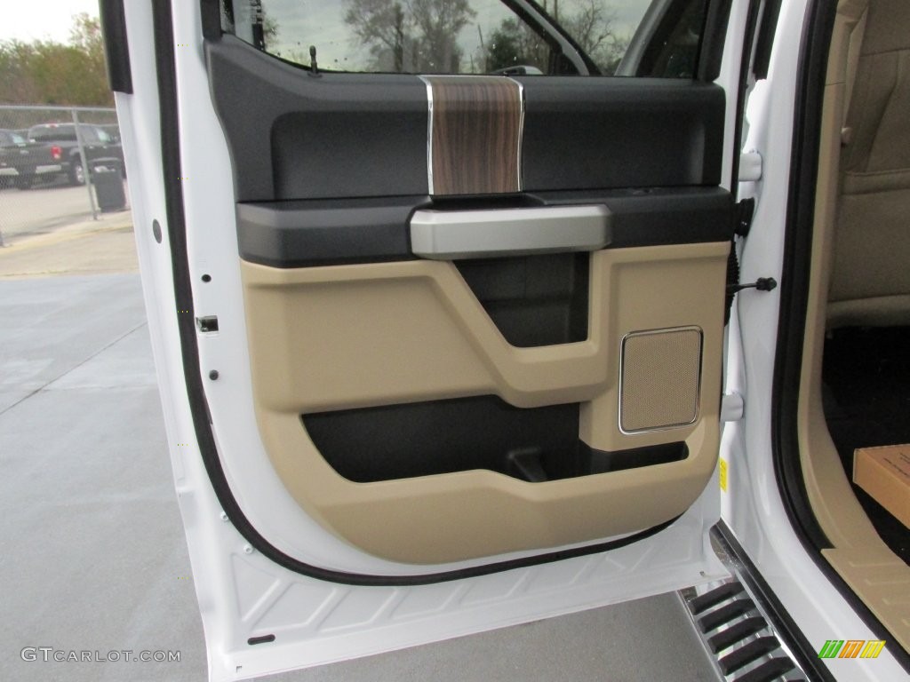 2016 F150 Lariat SuperCrew - Oxford White / Medium Light Camel photo #17