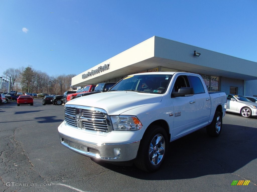 2014 1500 SLT Crew Cab 4x4 - Bright White / Canyon Brown/Light Frost Beige photo #7