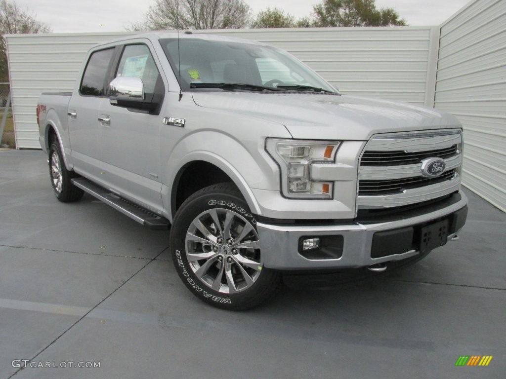 2016 F150 Lariat SuperCrew 4x4 - Ingot Silver / Black photo #2