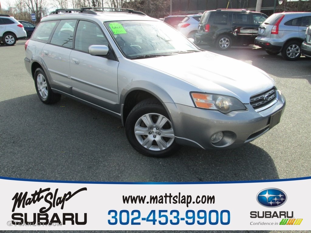 2005 Outback 2.5i Limited Wagon - Brilliant Silver Metallic / Off Black photo #1