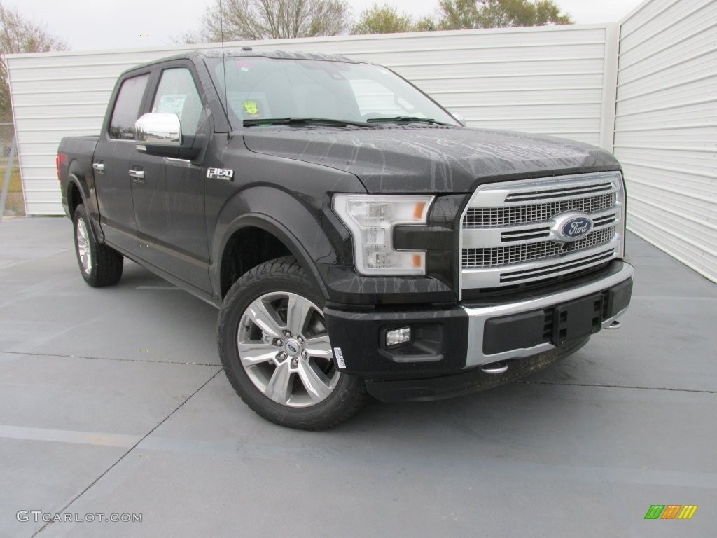 2016 F150 Platinum SuperCrew 4x4 - Shadow Black / Platinum Black photo #2