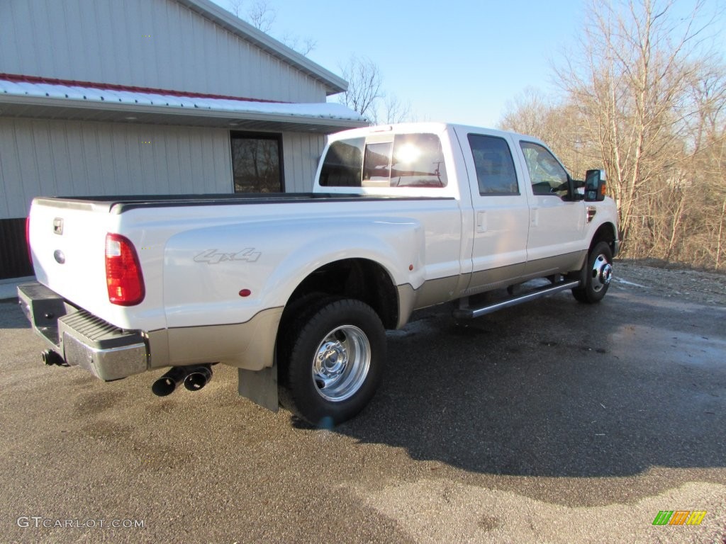 2010 F350 Super Duty Lariat Crew Cab 4x4 Dually - White Platinum Metallic Tri-Coat / Camel photo #6