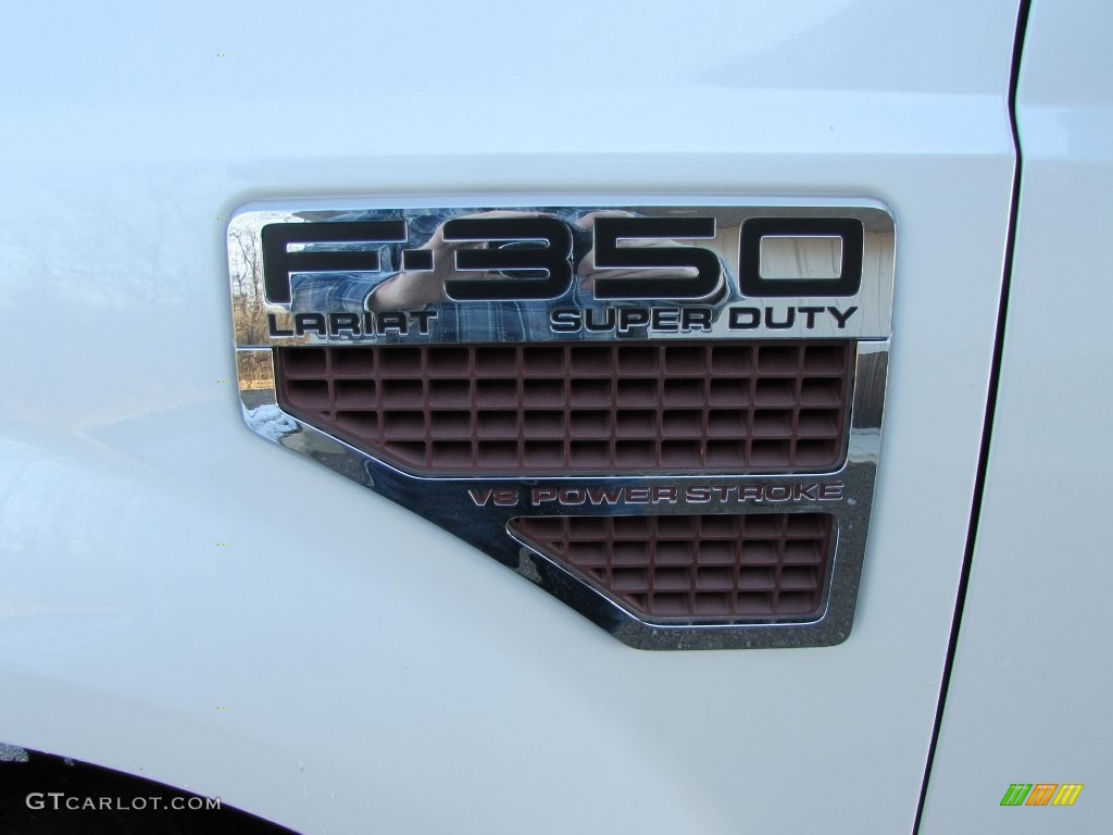2010 F350 Super Duty Lariat Crew Cab 4x4 Dually - White Platinum Metallic Tri-Coat / Camel photo #9