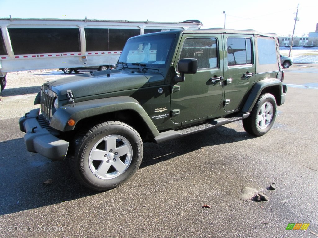 Jeep Green Metallic 2007 Jeep Wrangler Unlimited Sahara 4x4 Exterior Photo #110094548
