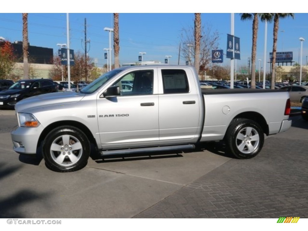 2012 Ram 1500 ST Quad Cab - Bright Silver Metallic / Dark Slate Gray/Medium Graystone photo #3