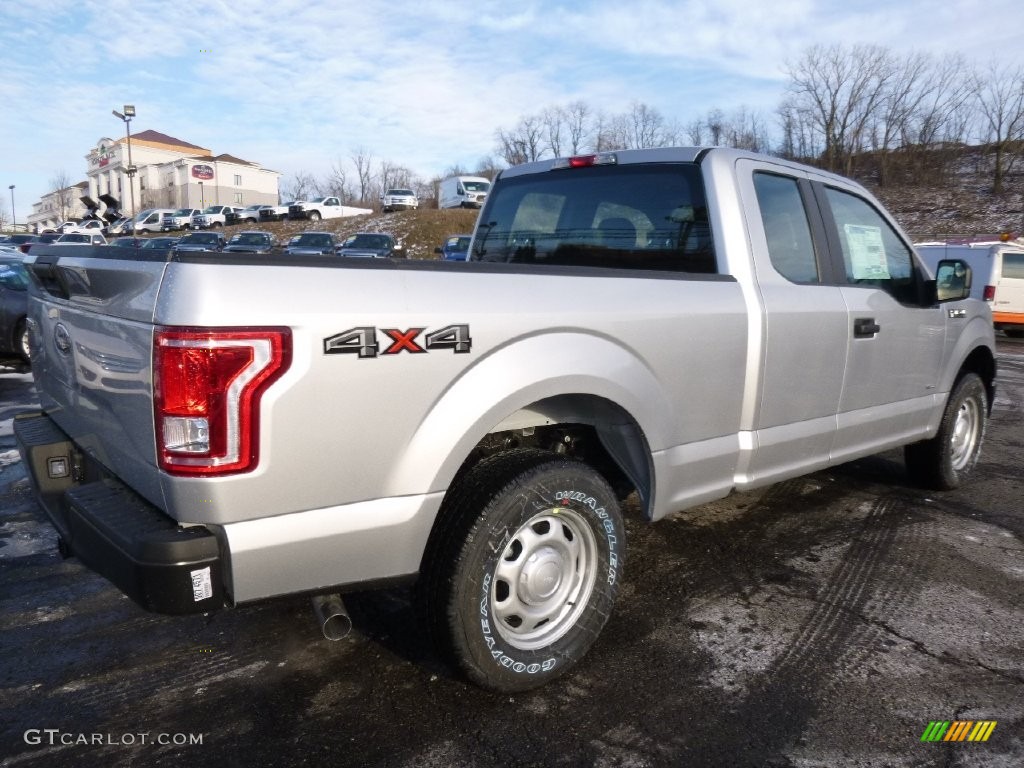 2016 F150 XL SuperCab 4x4 - Ingot Silver / Medium Earth Gray photo #2