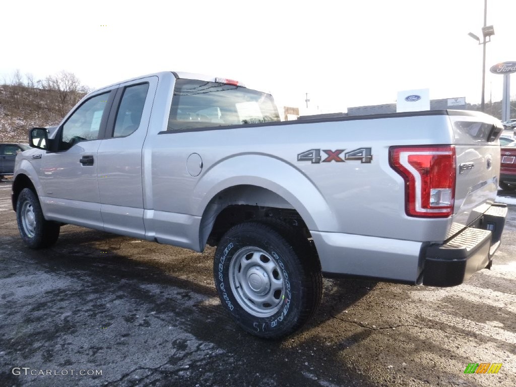 2016 F150 XL SuperCab 4x4 - Ingot Silver / Medium Earth Gray photo #4