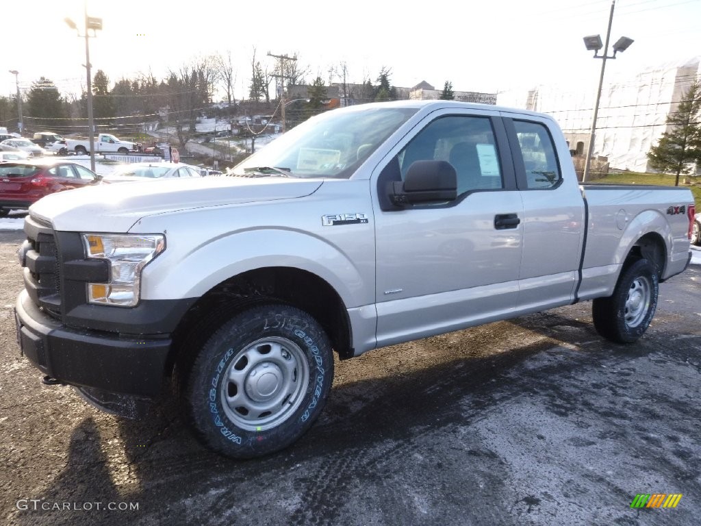 2016 F150 XL SuperCab 4x4 - Ingot Silver / Medium Earth Gray photo #5