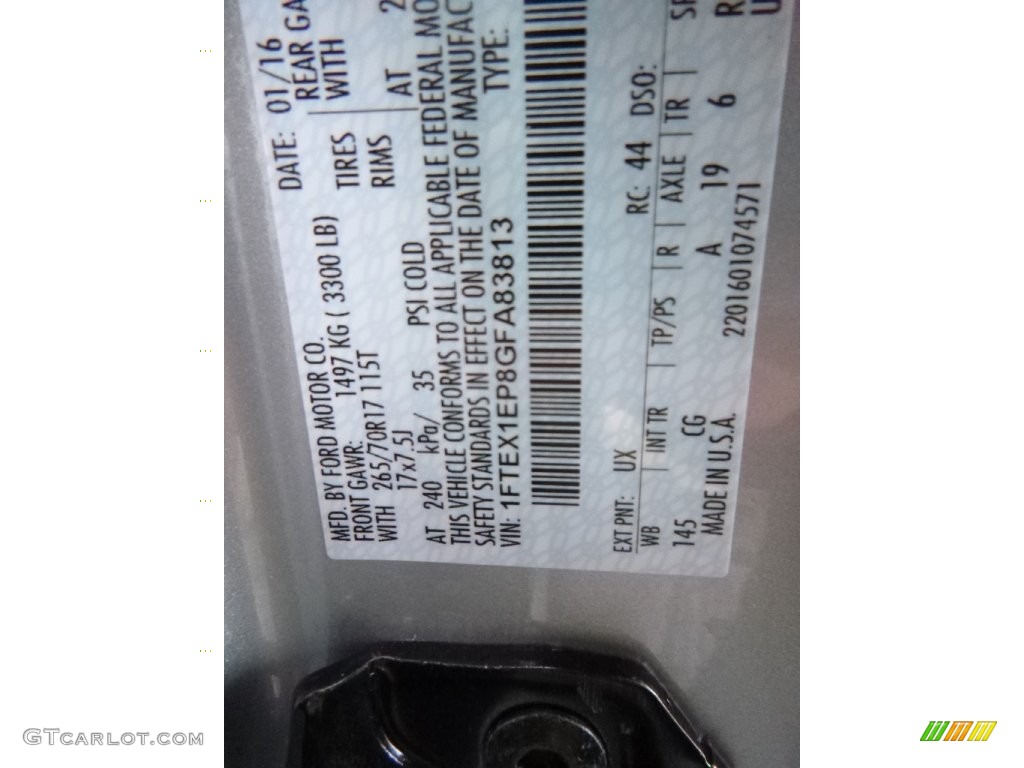 2016 F150 XL SuperCab 4x4 - Ingot Silver / Medium Earth Gray photo #11