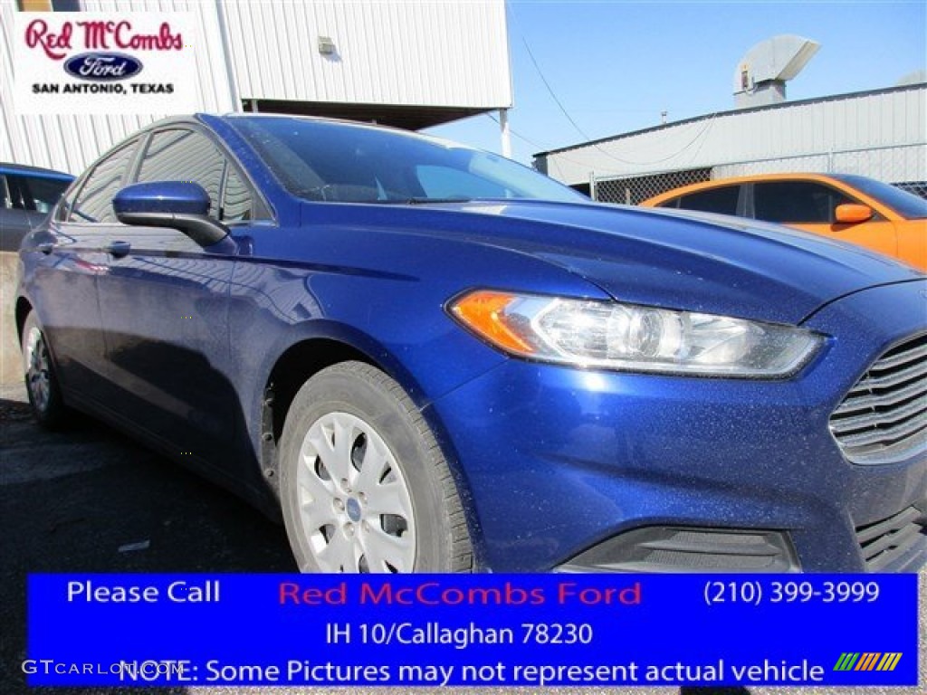 2013 Fusion S - Deep Impact Blue Metallic / Earth Gray photo #1