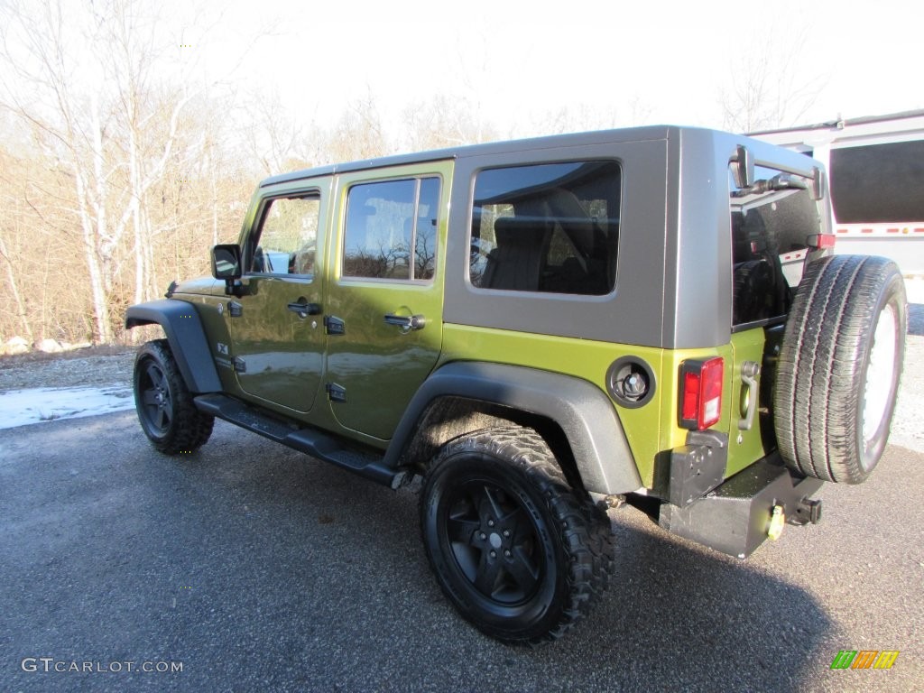 2007 Wrangler Unlimited X 4x4 - Rescue Green Metallic / Dark Khaki/Medium Khaki photo #6