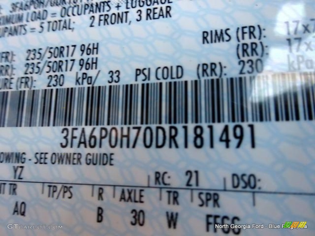 2013 Fusion SE - White Platinum Metallic Tri-coat / Dune photo #29