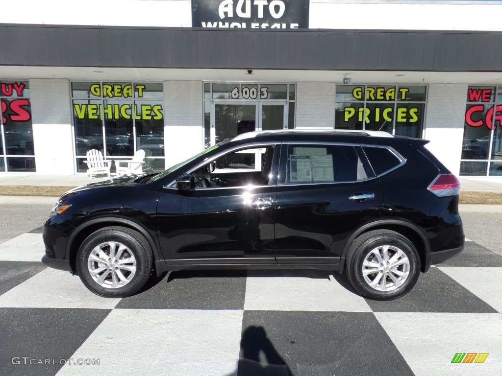 2014 Rogue SV AWD - Super Black / Charcoal photo #1