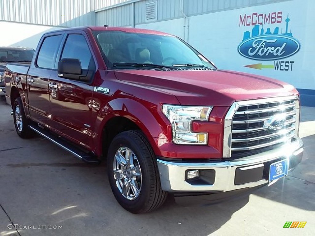 2016 F150 XLT SuperCrew - Ruby Red / Medium Earth Gray photo #1