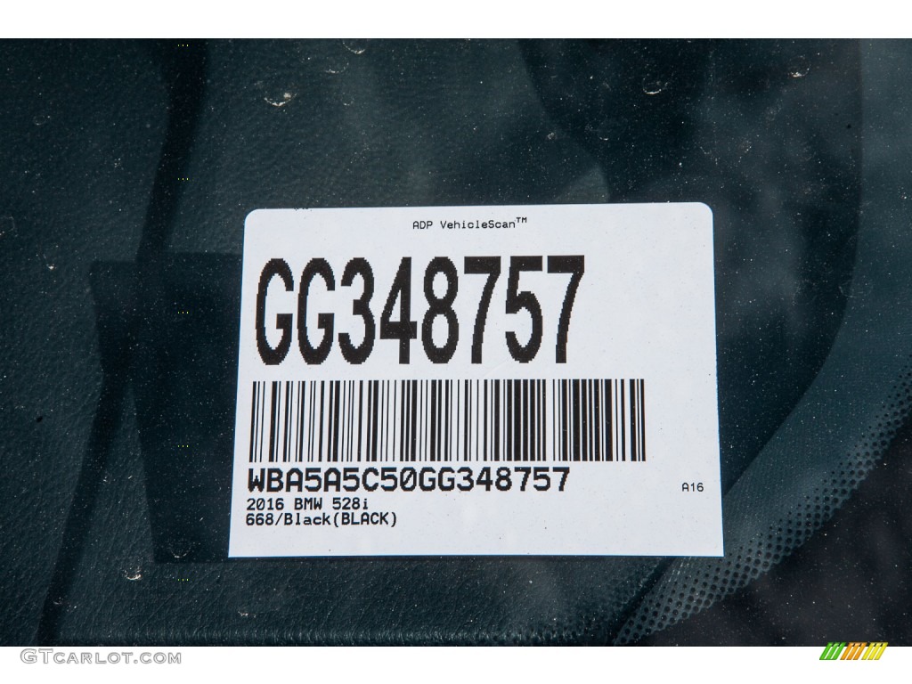 2016 5 Series 528i Sedan - Jet Black / Black photo #8