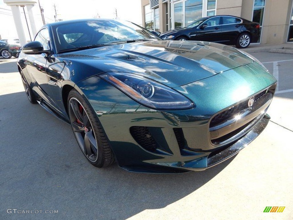 2016 F-TYPE R Coupe - British Racing Green Metallic / Jet photo #2