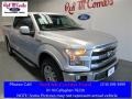 2016 Ingot Silver Ford F150 Lariat SuperCrew 4x4  photo #1