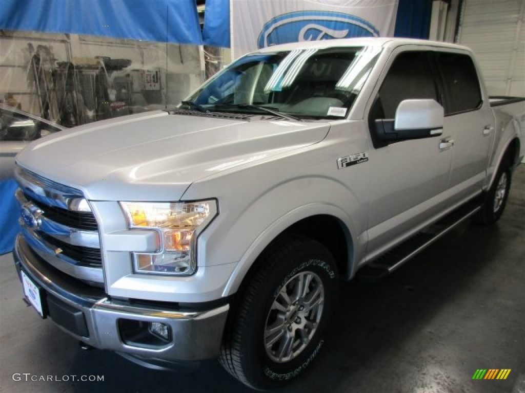 2016 F150 Lariat SuperCrew 4x4 - Ingot Silver / Black photo #3