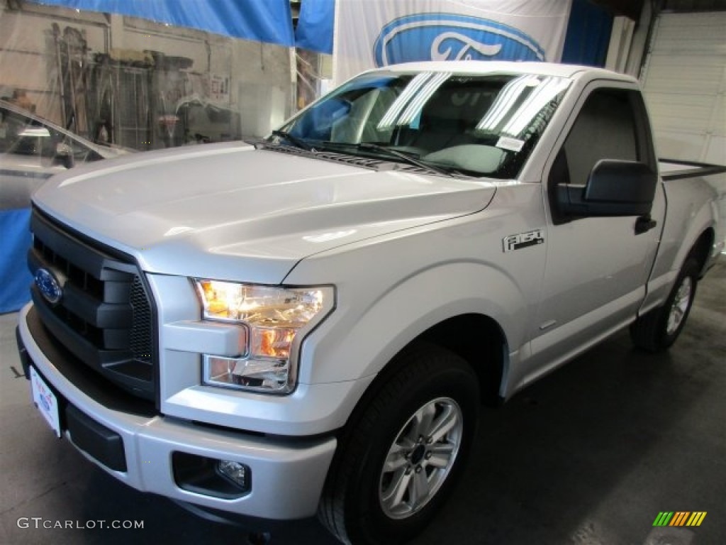 2016 F150 XL Regular Cab - Ingot Silver / Medium Earth Gray photo #3