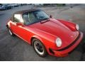 Guards Red 1987 Porsche 911 Carrera Cabriolet Exterior