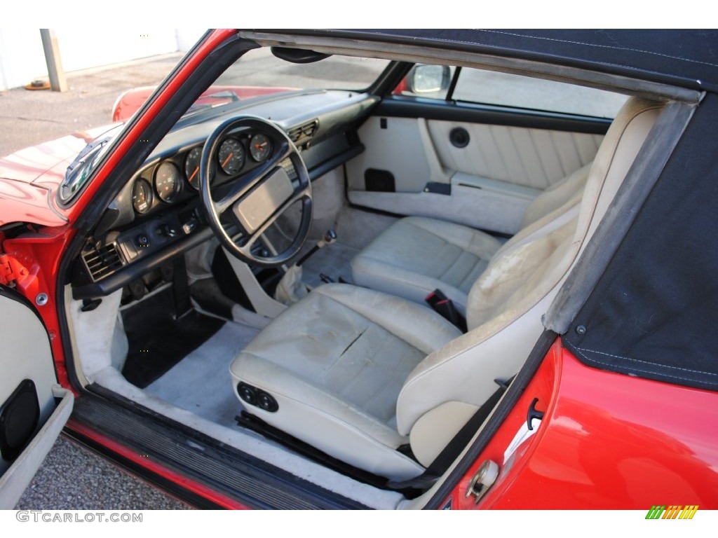 Grey Interior 1987 Porsche 911 Carrera Cabriolet Photo #110117285
