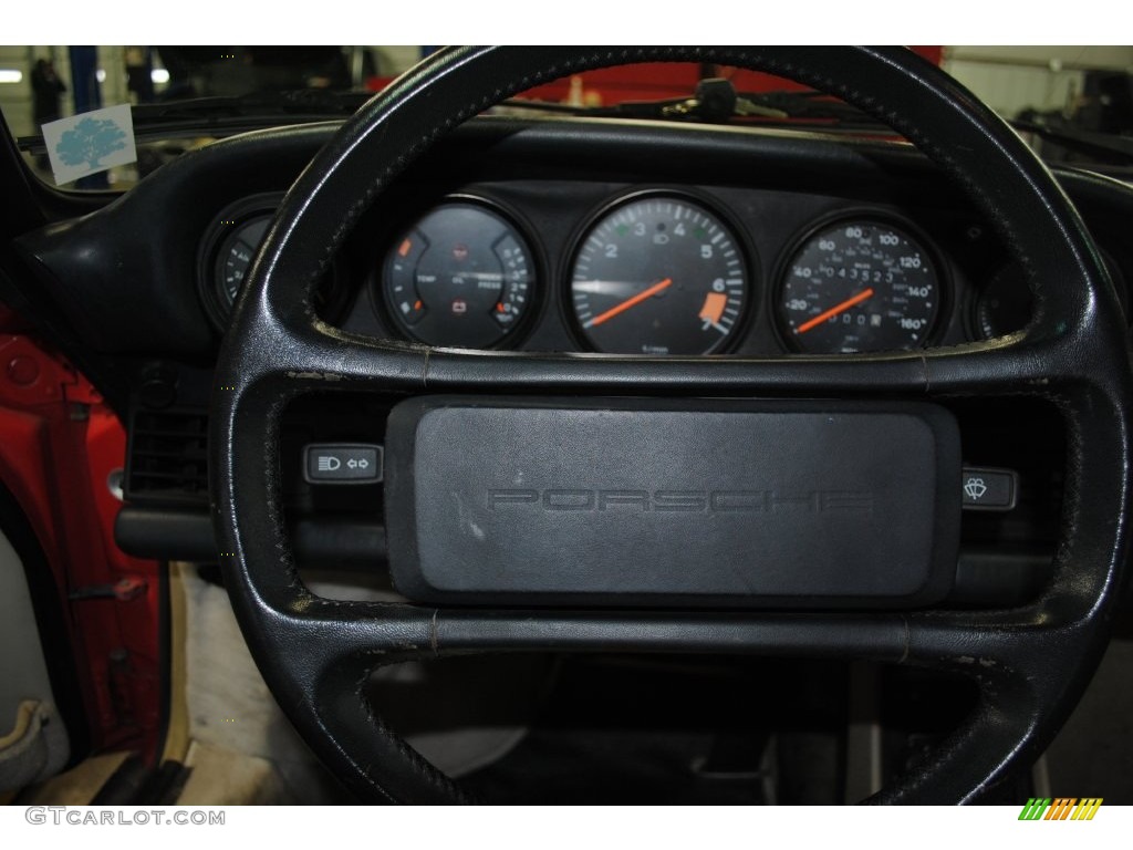 1987 Porsche 911 Carrera Cabriolet Grey Steering Wheel Photo #110117387