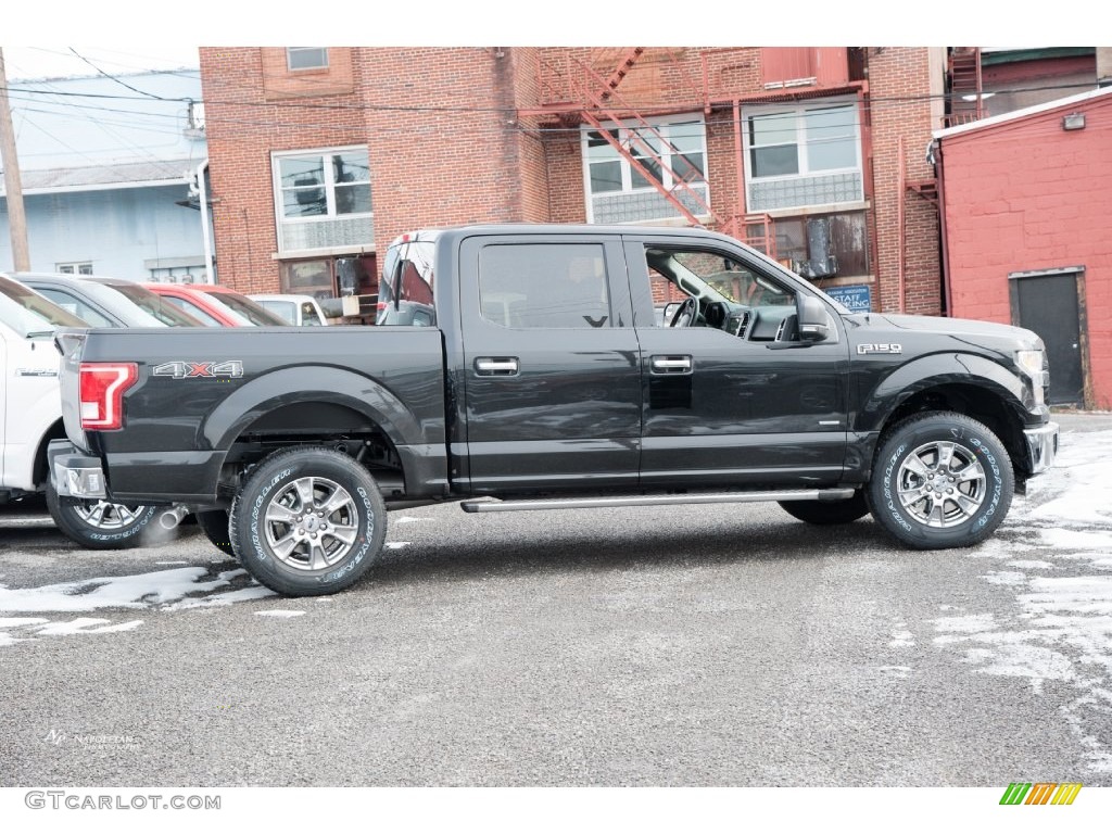 2016 F150 XLT SuperCrew 4x4 - Shadow Black / Medium Earth Gray photo #3