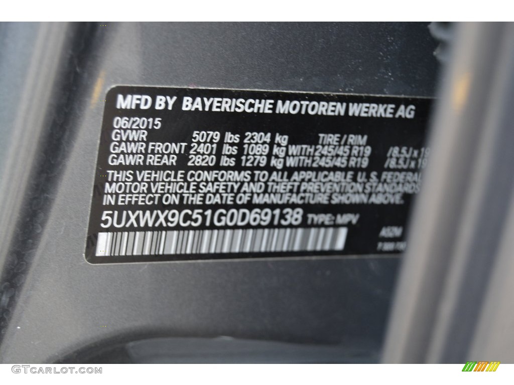 2016 X3 xDrive28i - Space Grey Metallic / Black photo #34